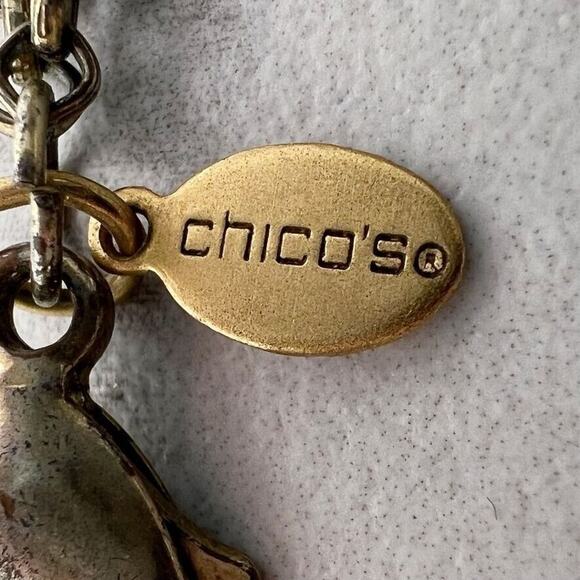 Chico's Gold Tone Faceted Beaded Long Necklace - Picture 10 of 10